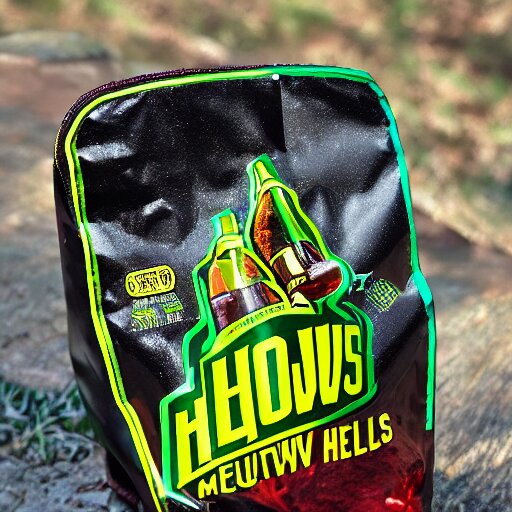 hojuelitas snacks mountain dew flavored, shiny chrome bag 