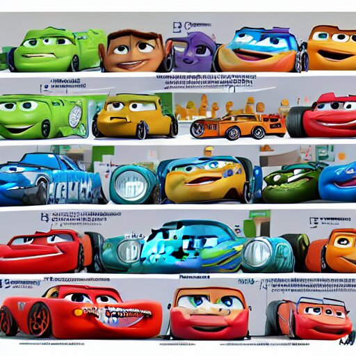 Disney Pixar s Cars biology anatomy chart study Arthub.ai