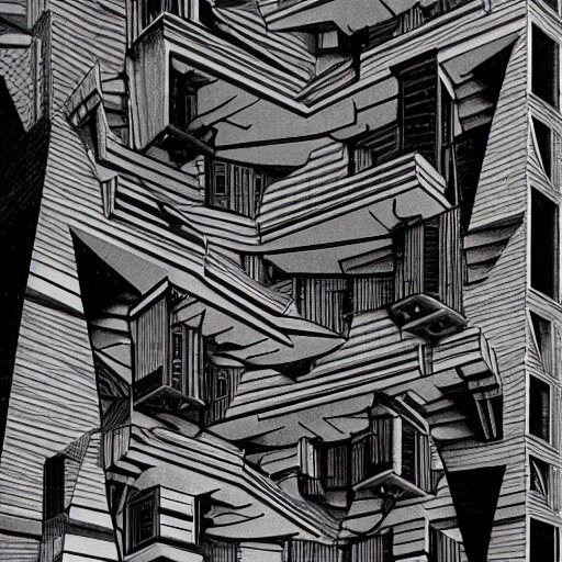 Lexica - Nightmarish colossal unreal architecture designed by m c escher