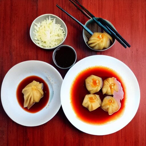 delicious dumplings with chili sauce made by hayao miyazaki!! 