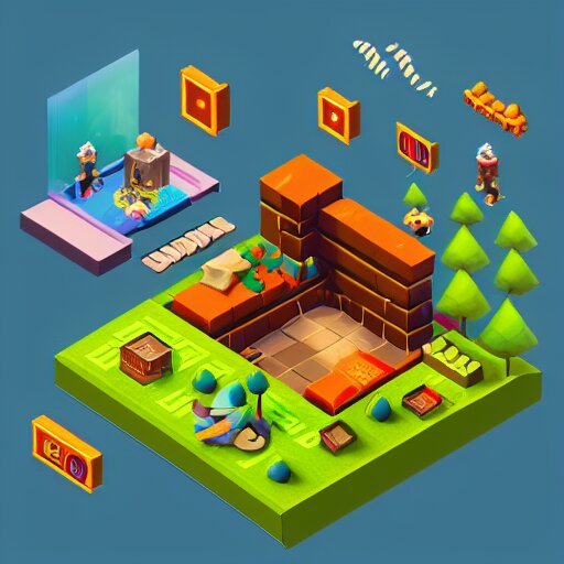 isometric videogame art