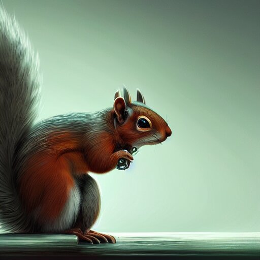 cyberpunk squirrel, cyborg, intricate, digital painting, artstation, intricate, concept art, smooth, sharp focus, unreal engine 