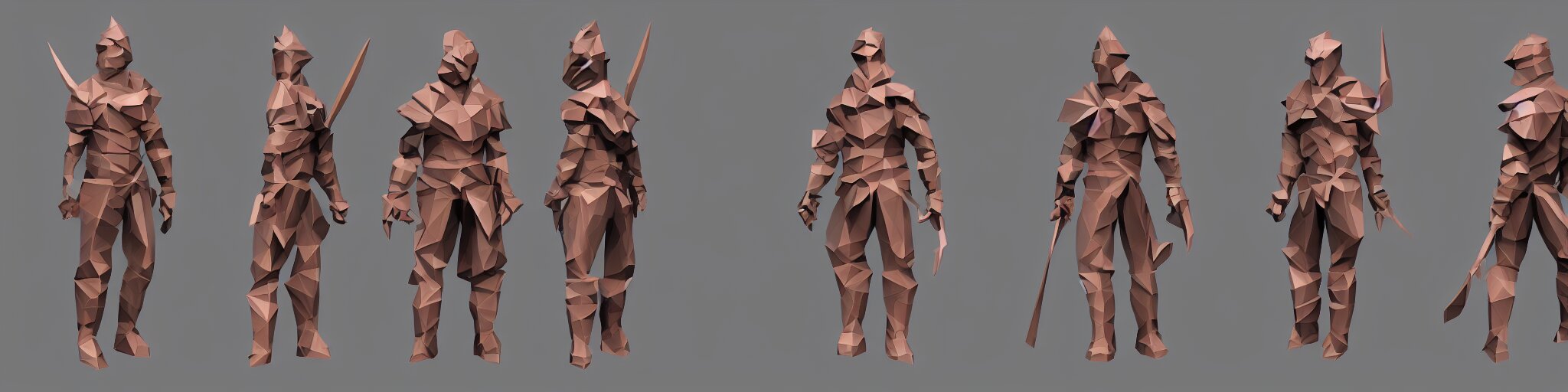 a warrior, low poly, polygon, low poly character