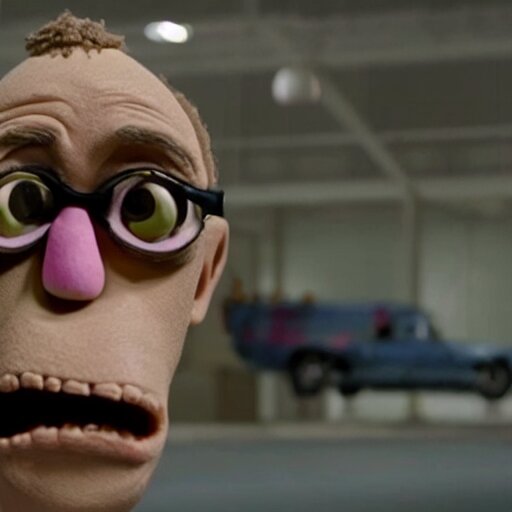 harris ford really annoyed, claymation, creepy, weird faces 