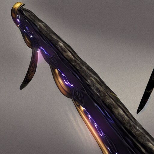 a boomerang with magical gun barrels on both ends, science fantasy, concept art, realism, 