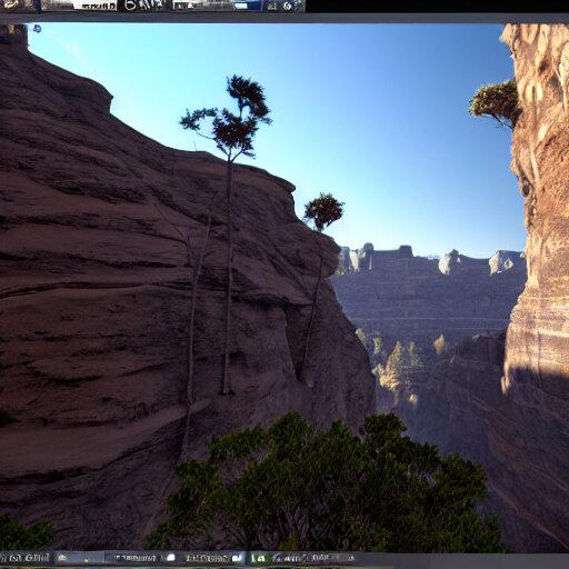 canyon in between mountains, unreal engine, high detail, realism, award winning, detailed lighting