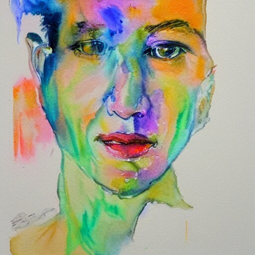 a portrait of yourself. Water colors