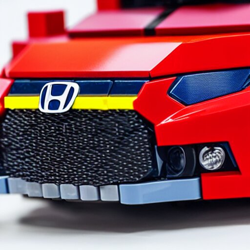 close up of a lego set of a honda 2 0 1 7 hatchback, product photo, professional 