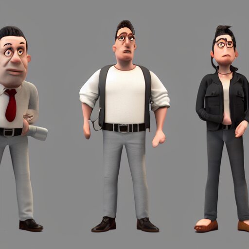 full body 3d render of La Casa de Papel studio lighting, white background, blender, trending on artstation, 8k, highly detailed, disney pixar 3D style