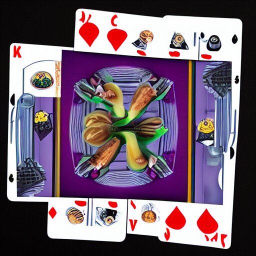 futuristic nft card game, professional food photography 