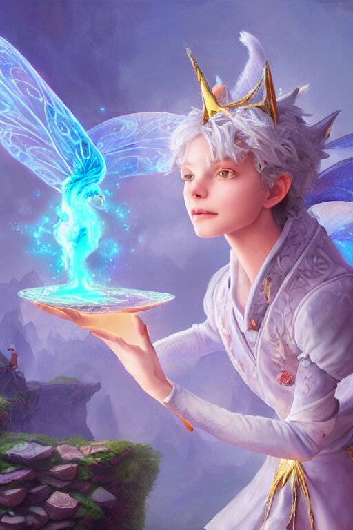 legendary fairy prince wizard cast a spell, highly detailed, d & d, fantasy, highly detailed, digital painting, trending on artstation, concept art, sharp focus, illustration, global illumination, ray tracing, realistic shaded, art by artgerm and greg rutkowski and fuji choko and viktoria gavrilenko and hoang lap 