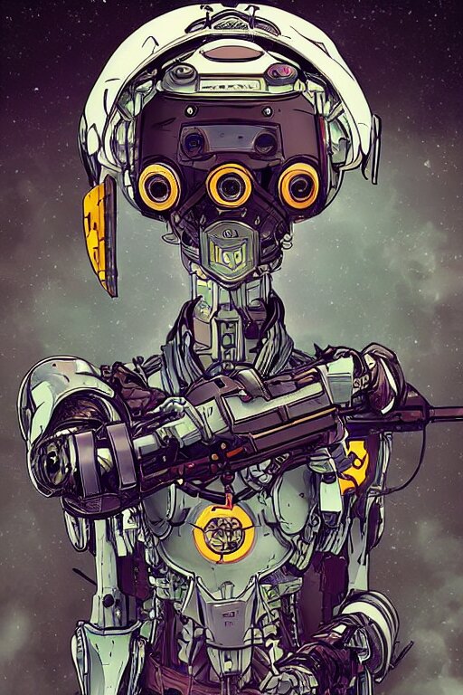 
robot ninja mask helmet bot borderland that looks like it is from Borderlands and by Feng Zhu and Loish and Laurie Greasley, Victo Ngai, Andreas Rocha, John Harris 
