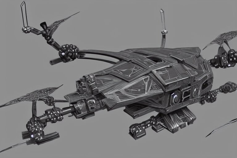 concept art of a futuristic helicopter, in gunmetal grey, extremely symmetrical, blueprint schematics, top down view, bottom view, side view, aggressive panels, mecha inspired, russian chopper, minigun turret, robotic, highly detailed, artstation, pinterest, super realistic, houdini 3 d, octane render 