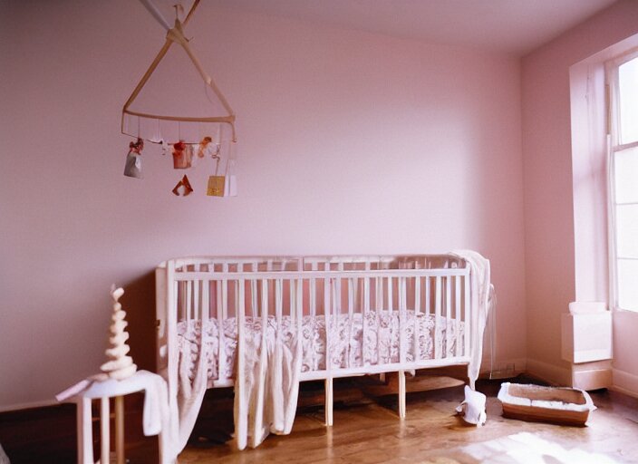 a nursery, every bed has a baby cake inside, portra 4 0 0 