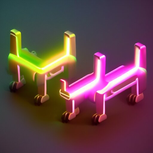 isometric puppy bot, 3 d character realistic, very colorful, cinematic lighting, soft neon, volumetric lighting, apple design, jony ive, octane render, trending on artstation 