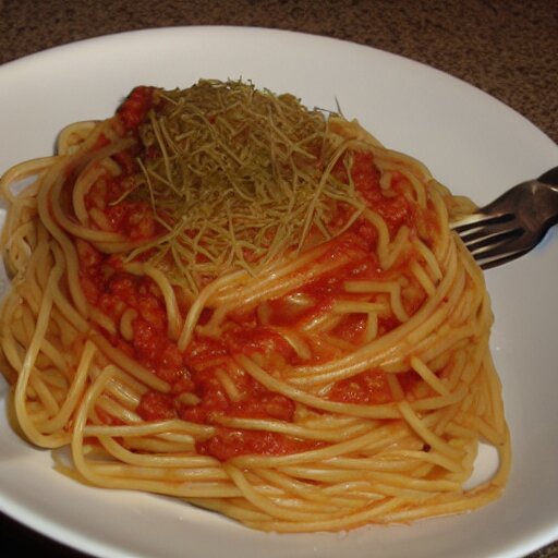 spaghetti in the shape of a bird 