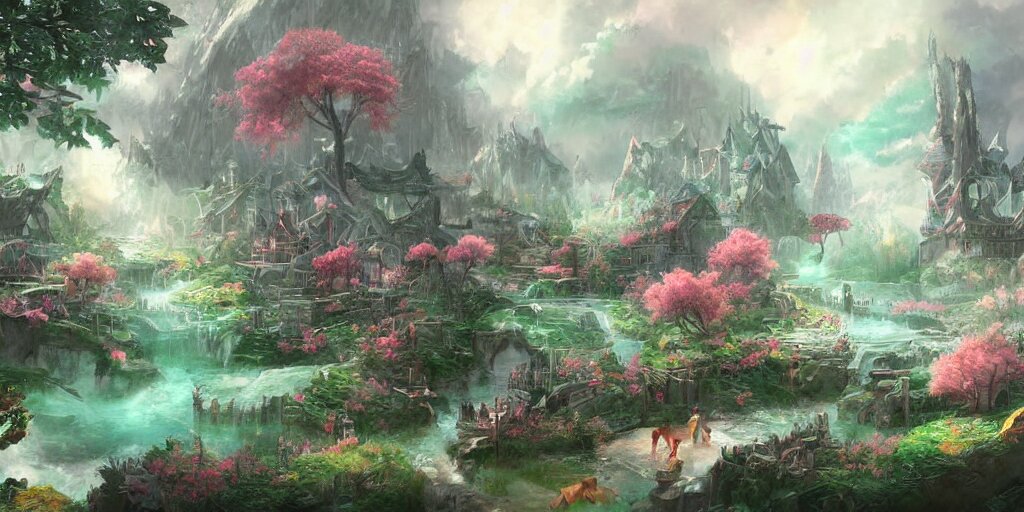 a beautiful fantasy scene by yuumei art 