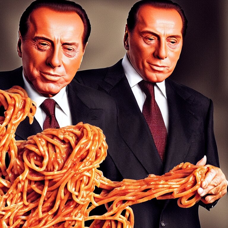 Lexica - Silvio berlusconi made out of a humanoid nervous system with ...