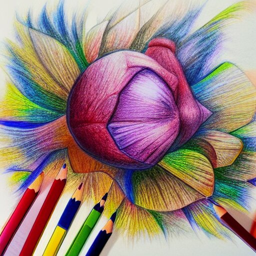 Colored Pencil Art on Paper Caran D'Ache Luminance · Creative Fabrica