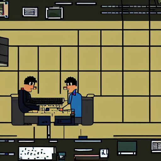 A giant computer with a 404 error code, by Emiliano Ponzi, by Chris Ware, neogeo, criterion collection, 2d game art