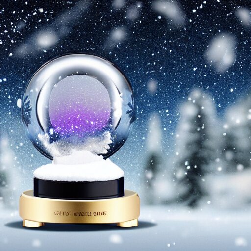 ultra real 8 k snow globe with an amazing galaxy inside 