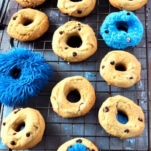 cookie monster donuts 