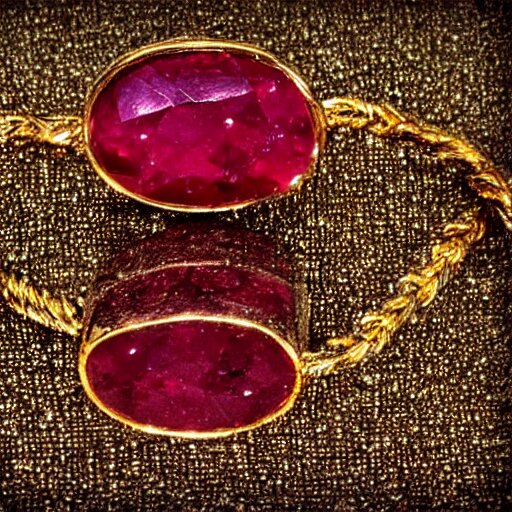 
gold and ruby gemstone  HDR 

