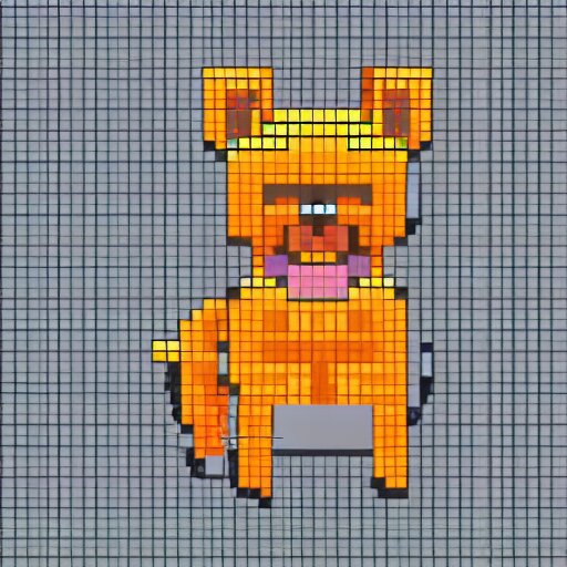 a shiba inu wearing an orange hoodie, pixel art 