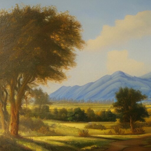 a beutiful oil painting of a landscape, landcape