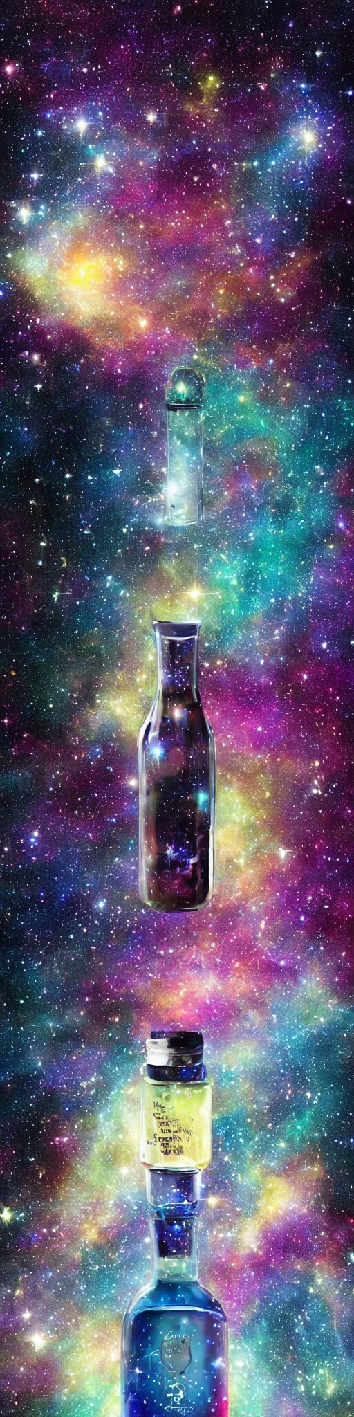 Galaxy in a bottle