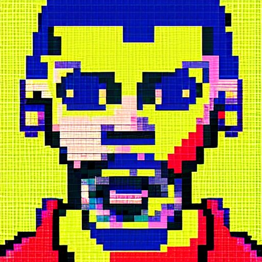 rapper in pixel art 