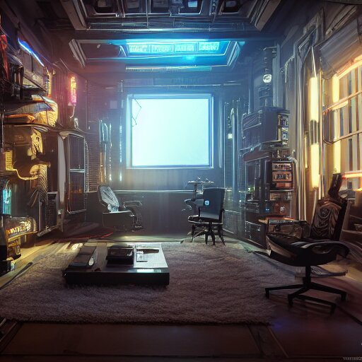 A photograph of a cyberpunk mansion set in a cyberpunk utopia. Highly detailed, 8k wallpaper, HDR, concept art, unreal engine 5, 4k, 8k, ray tracing, bloom, lens flare