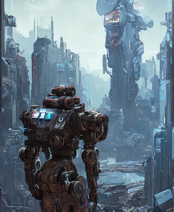 cyberpunk pathfinder robot from apex legends, portrait by james gurney and laurie greasley, concept art, cinematic composition, dramatic lighting, highly detailed, vintage sci - fi 