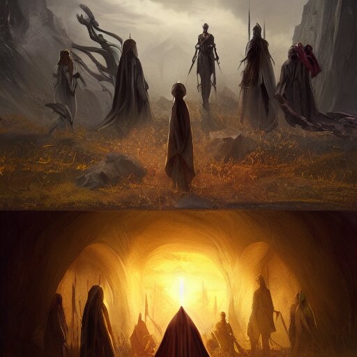 children of light vs children of darkness, 4K matte painting, trending on ArtStation, award winning, in the style of Greg rutkowski, filipe pagliuso, tian zi, Charlie Bowater, wlop, fernanda Suarez, cgsociety, inspired by Lord of the rings, stormlight archive, arcane, riot games, dune