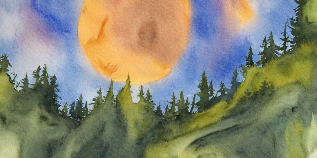 outer wilds, watercolour