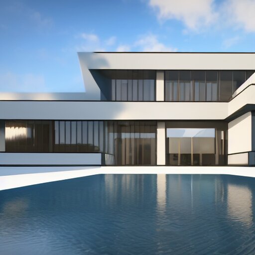 still photo of an architecture accurate modern mansion, highly detailed, photorealistic portrait, bright studio setting, studio lighting, crisp quality and light reflections, unreal engine 5 quality render 