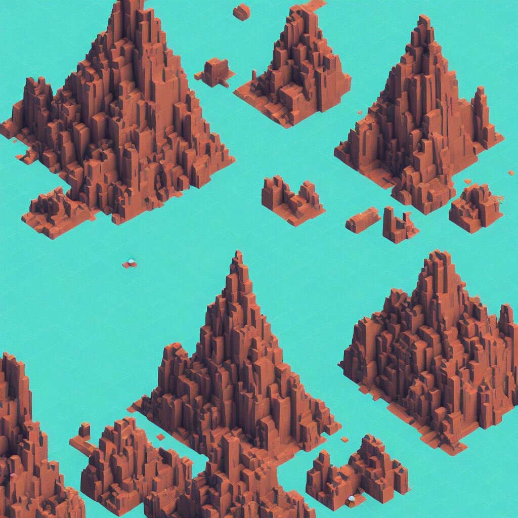 voxel art of giant floating triangular monolith in valley by james gilleard and madmaraca, textured, detailed, beautiful, 8 k wallpaper 