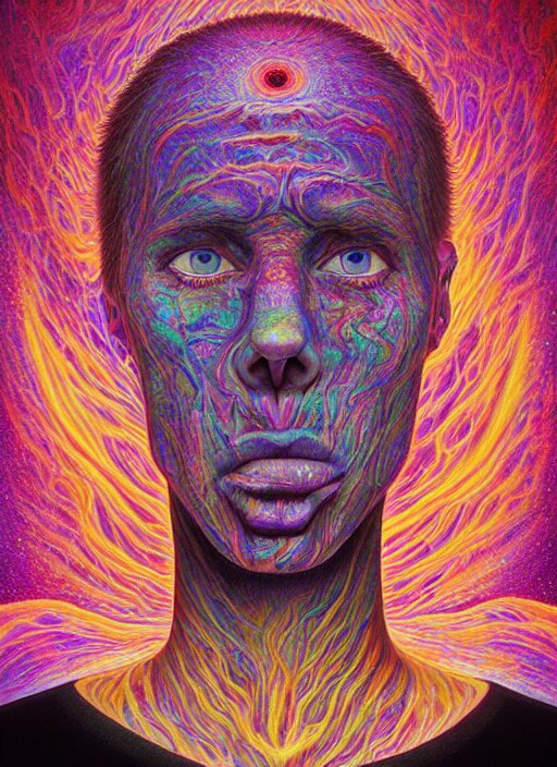 portrait ultra dimensional entity, accidentally tripping on dmt and acid, psychedelic experience, overwhelming psychosis of self realization and burning awakening, ultra high definition, unreal engine 5, hyperrealism, masterpiece composition, by casey weldon, barclay shaw 