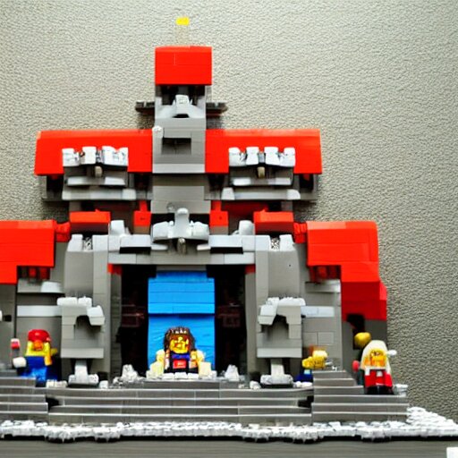 castle greyskull from he - man made out of legos 