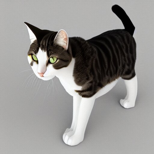 low polygon render of a cat on a white background, isometric 3 d, ultra hd 