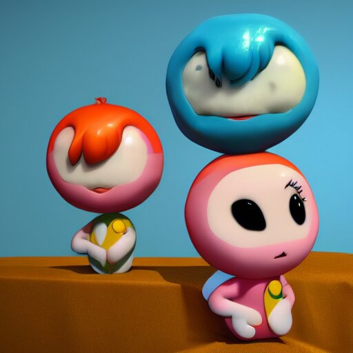 christina hendricks as gumball characters, 3 d render, blender, 