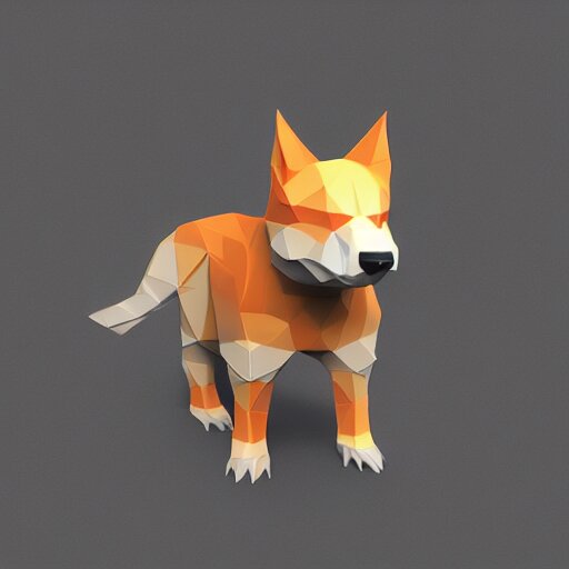 low poly 3 d render of cute animals 