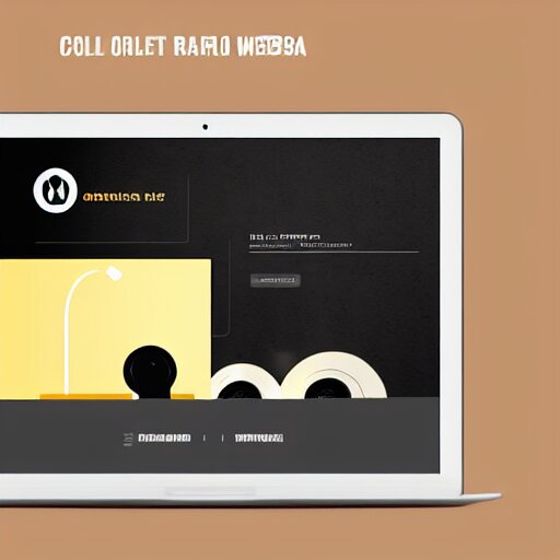 Mega logo for a web radio online Company, minimalist, soft color scheme 