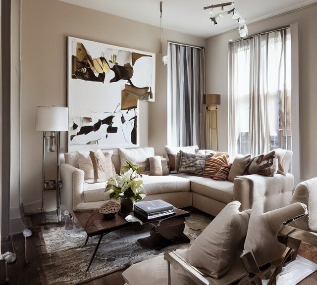 apartment designed by nate berkus, muted neutral colors 