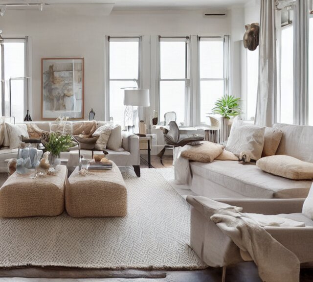 apartment designed by nate berkus, muted neutral colors 