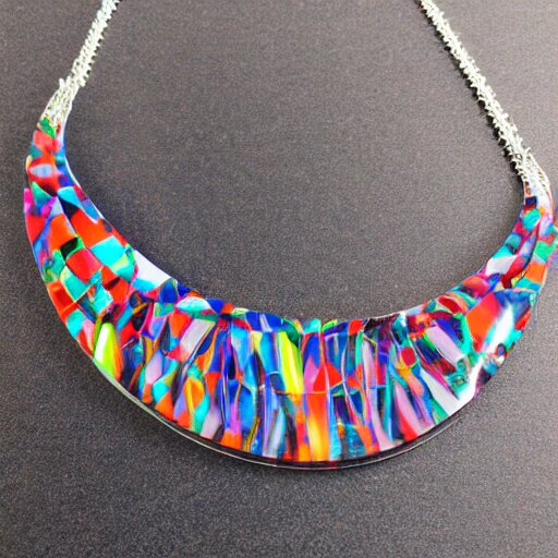 hypnosis cascade reflecting marbles acrytwitart synthetic necklace 