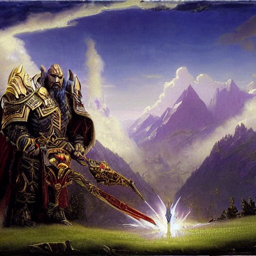 warcraft artwork painting by albert bierstadt, cinematic composition 