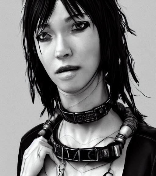 realistic female character cyberpunk wearing, Stable Diffusion