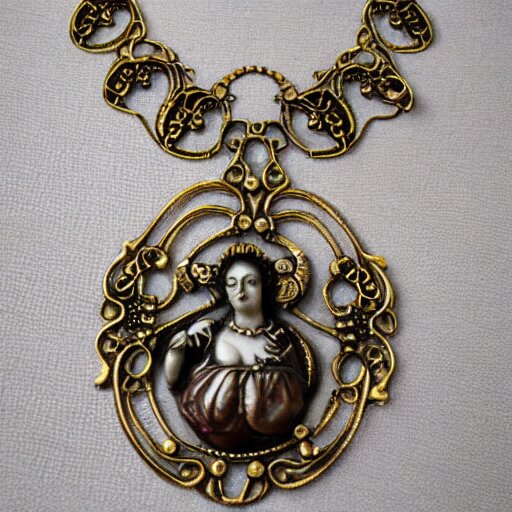 fine beautiful rococo artnouveau necklace 