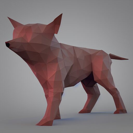 low poly 3 d render of cute animals 